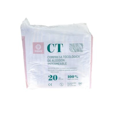 COMPRESA HIG INDAS CT MATERNITY ALGODON 20 U