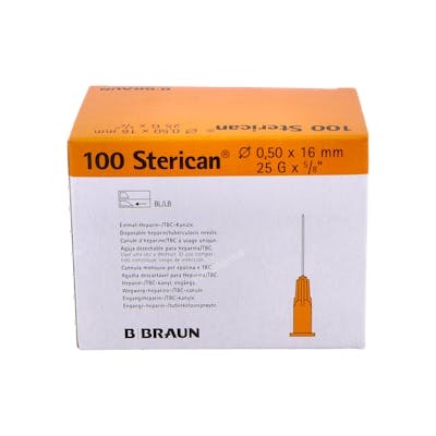 B BRAUN VETCARE VET AGUJAS STERICAN 25G / 0,50X16MM NARANJA