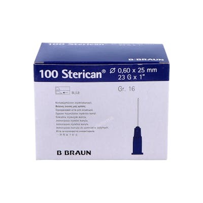 B BRAUN VETCARE VET AGUJAS STERICAN 23G / 0,6X25MM AZUL 100
