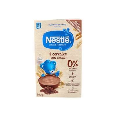 NESTLE 8 CEREALES CACAO S/LECHE 600 G
