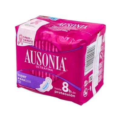 AUSONIA COMPRESA HIG AD ALAS SUPER 12 U