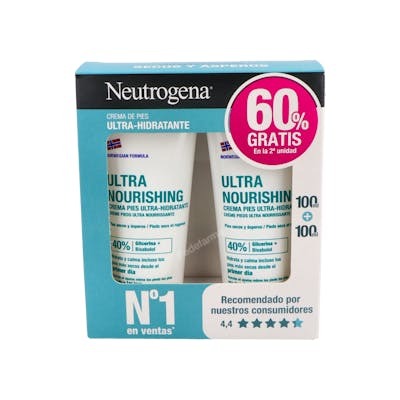 NEUTROGENA PIES CREMA ULTRA HIDRA 100 ML DUPLO TUBO T/AZUL