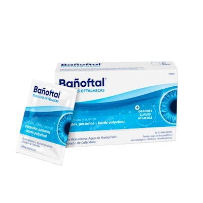 BAÑOFTAL TOALLITAS OCULARES ESTERIL 20 UN