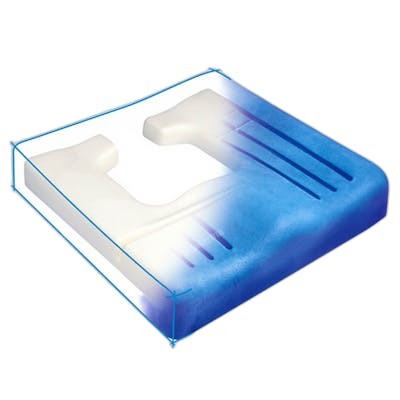 AYUDAS  COJIN ERGONOMICO VISCOFLEX-PLUS POSTURAL 42X42CM C9-