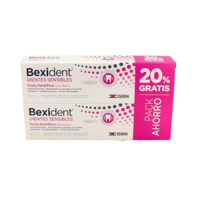 BEXIDENT DIENTES SENS PASTA DENTAL PACK AHORRO 2 x 75 ML