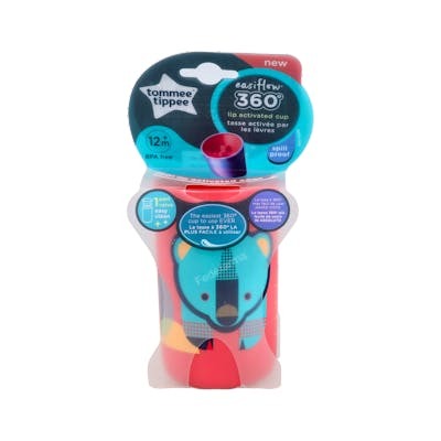 TOMMEE TIPPEE TAZA 360O ANTIDERRAME ABIERTA +6 M 200 ML ROJA