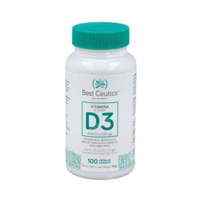 BEST CEUTICS VIT D3 4000 UI 100 CAPSULAS