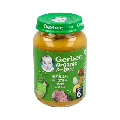 GERBER ORG HORTALIZAS TERNERA 190 G