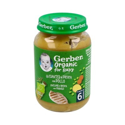 GERBER ORG GUISANTES PLATA POLLO 190 G