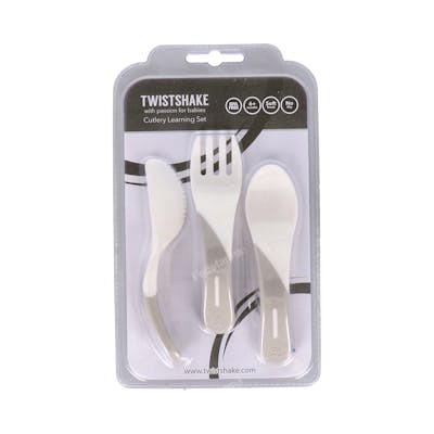 TWISTSHAKE CUBIERTOS DE APRENDIZAJE +6 M BLANCO