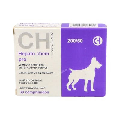 CHEMICAL IBERICA VET HEPATO CHEM PRO 200/50 30 COMPRIMIDOS CHEMICAL