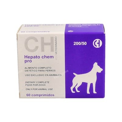 CHEMICAL IBERICA VET HEPATO CHEM PRO 200/50 60 COMPRIMIDOS CHEMICAL