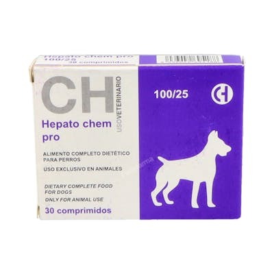 CHEMICAL IBERICA VET HEPATO CHEM PRO 100/25 30 COMPRIMIDOS CHEMICAL