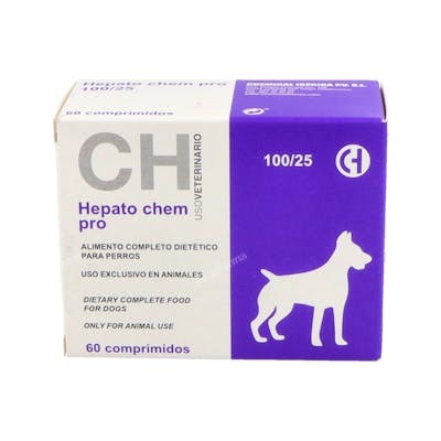 CHEMICAL IBERICA VET HEPATO CHEM PRO 100/25 60 COMPRIMIDOS CHEMICAL