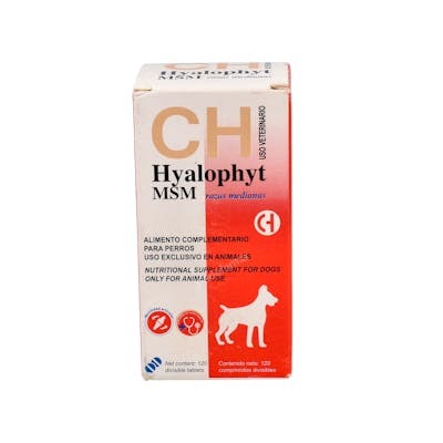CHEMICAL IBERICA VET HYALOPHYT MSM RAZAS MEDIANAS 120 COMPRIMIDOS V