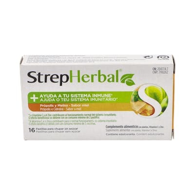 STREPHERBAL PROPOLIS MELISA SABOR MIEL 16 PAST CHUPAR