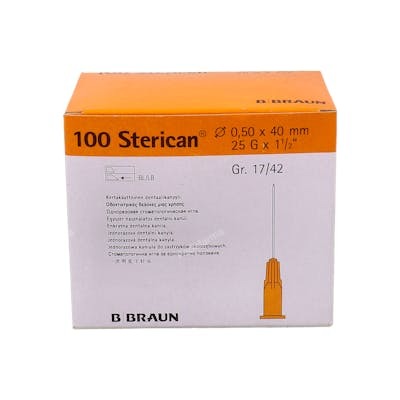 B BRAUN VETCARE VET STERICAN AGUJAS 25G/0,5X40MM NARANJA LA