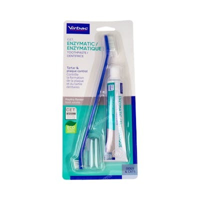 CET KIT CEPILLO + DENTIFRICO ENZIMATICO 70GR VET