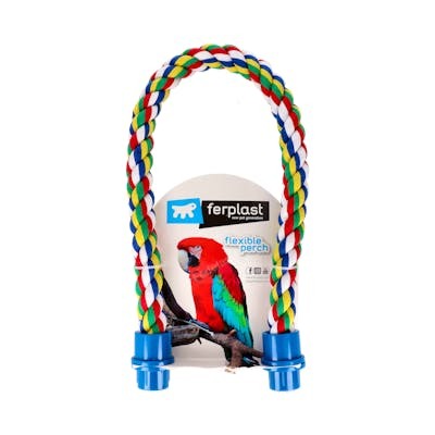 FERPLAST PERCHA FLEXIBLE DE ALGODON PARA LORO 75CM VET