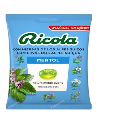 RICOLA CARAMELOS S/AZUCAR 70 G SABOR MENTOL