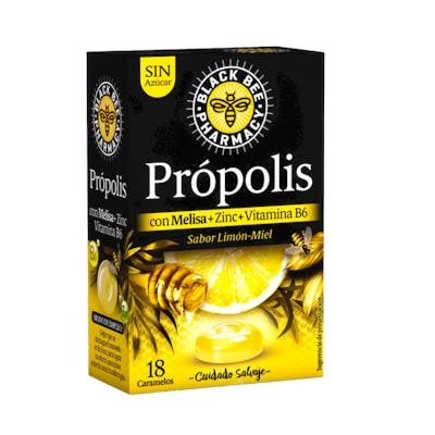 BLACK BEE CARAMELOS PROPOLI SABOR MIEL-LIMON 18 UDS