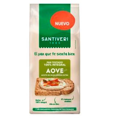 SANTIVERI PAN TOSTADO 100% INTEGRAL AOVE 200 GR