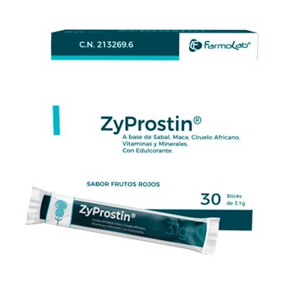 ZYPROSTIN 30 STICKS 3,1 G SABOR FRUTOS ROJOS