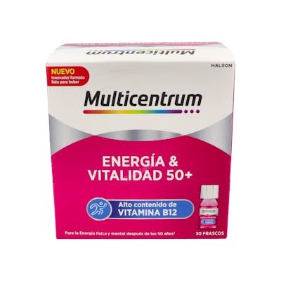 MULTICENTRUM ENERGIA & VITALIDAD 50+ 30 FRAS 7 ML FRAMBUESA