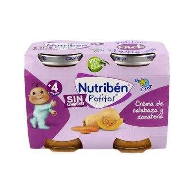 NUTRIBEN POTITO CENA CREMA CALABAZA ZANAHORIA 2X190G
