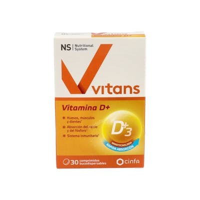 NS VITANS VITAMINA D+ 30 COM