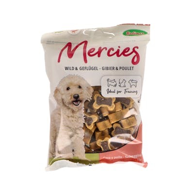 BUBIMEX VET SNACK MERCIES SEMI-HUMEDO DE CAZA Y POLLO 100G V