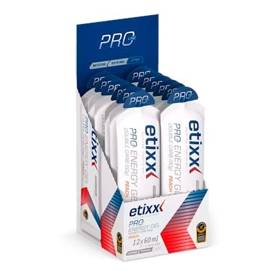 ETIXX DOUBLE CARB ENERGY MELOCOTON GEL 12UDX60ML