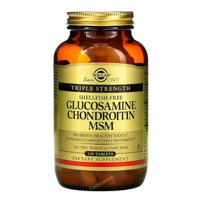 SOLGAR GLUCOSAMINA CONDROITINA MSM extra strength 120comp