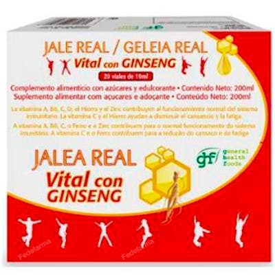 GHF JALEA REAL VITAL CON GINSENG 10ML VIALES VIDRIO 20U