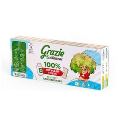 GRAZIE NATURAL PAÑUELOS DE BOLSILLO 10 uds BIO