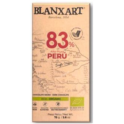 BLANXART CHOCOLATE NEGRO 83% PERU 75 gr ECO