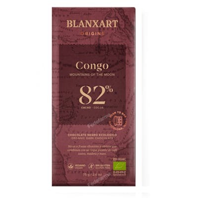 BLANXART CHOCOLATE NEGRO 82% CONGO 75 gr ECO