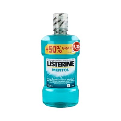 LISTERINE MENTOL 750 ML (PVP MARCADO 5,35)