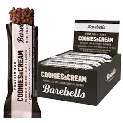 BAREBELLS BARRITA COOKIES CREAM 12 UDSX 55 GR