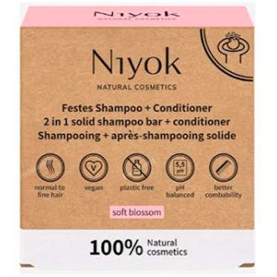 NIYOK CHAMPU + ACONDICIONADOR SOLIDO soft blossom 80 gr