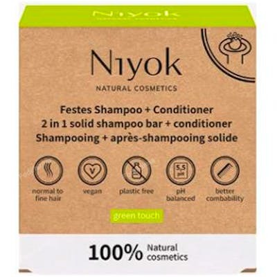 NIYOK CHAMPU + ACONDICIONADOR SOLIDO green touch 80 gr