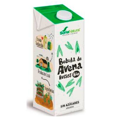 SORIA NATURAL BEBIDA DE AVENA HUESOS sin azucar añadido 1lt