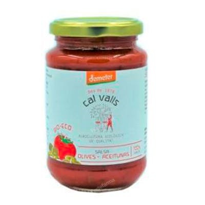 CAL VALLS SALSA DE TOMATE con olivas verdes 350 gr DEMETER