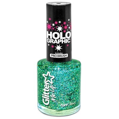 PAINTGLOW HOLOGRAPHIC GLITTER PINTURA DE UNASVERDE