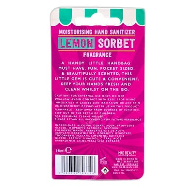 HIGIENIZADOR DE MANOS ICE CREAM SORBETE DE LIMON