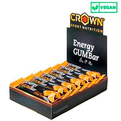 CROWN SPORT NUTRITION ENERGY GUM BAR NARANJA 12 X 30 G