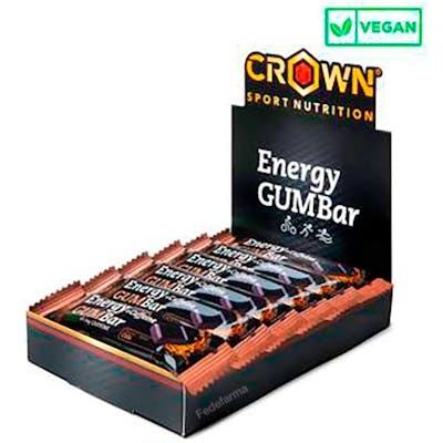 CROWN SPORT NUTRITION ENERGY GUM BAR COLA + CAFEINA 12 X 30