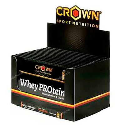 CROWN SPORT NUTRITION WHEY PROTEIN + MONODOSIS  CHOC 10 X 28