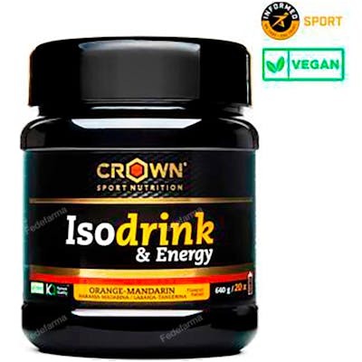 CROWN SPORT NUTRITION ISODRINK & ENERGY NARANJA 640 G / 20