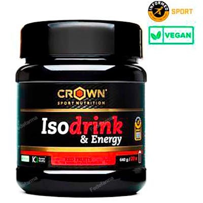 CROWN SPORT NUTRITION ISODRINK & ENERGY FRUTOS ROJOS 640G 20